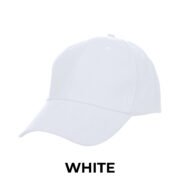 LCP03 6 Panel Baseball Cap - White