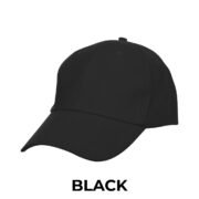 LCP03 6 Panel Baseball Cap - Black