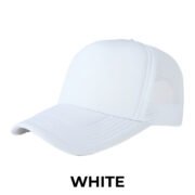 LCP02 5 Panel Trucker Cap - White