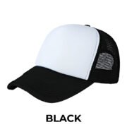 LCP02 5 Panel Trucker Cap - Black