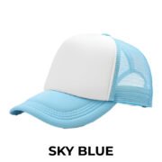 LCP02 5 Panel Trucker Cap - Sky Blue