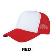LCP02 5 Panel Trucker Cap - Red
