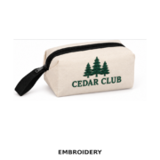 Canvas Pouch Bag With Embroidery